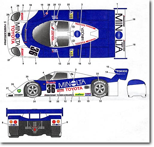 1/24 トヨタ 89C-V ミノルタ LM '89 | HLJ.co.jp
