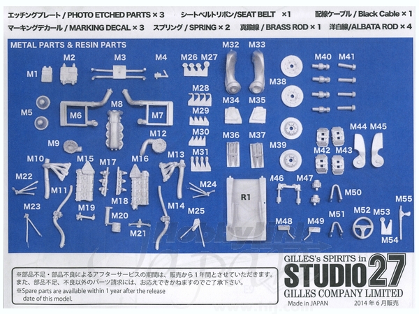 完全セット1/20 スタジオ27トランスキットFW11 +タミヤベース車両付き スタジオ27 1/20 ウィリアムズ FW11 オーストラリアGP 1986