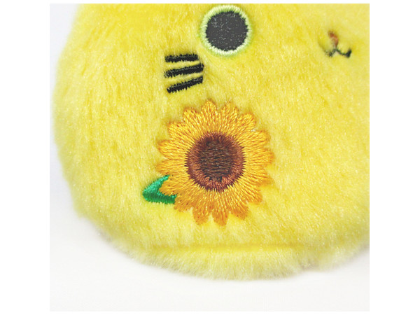 じゃれねこちゃんとひまわりヘアクリップとらねこ