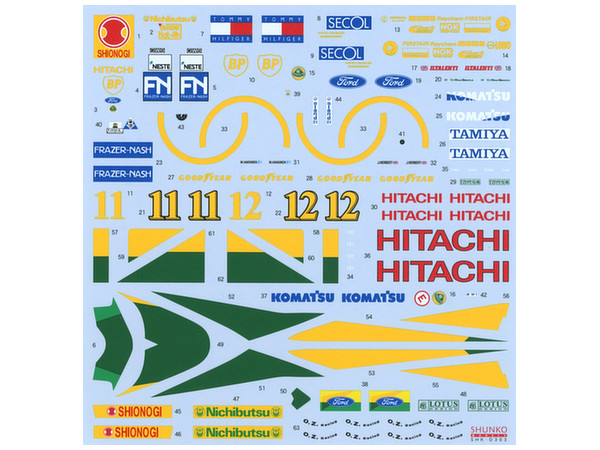 1/20 ロータス 102D デカールセット | HLJ.co.jp
