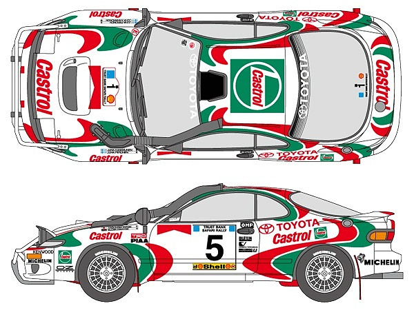 1/24 カストロール セリカ 1993 サファリ デカールセット (タミヤ用