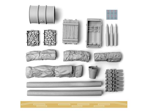 プラモデル　1/16 WWII ドイツ III号突撃砲用 積荷セット#2 ディティールアップパーツ [MM498] 1/16 WWII ドイツ III号突撃砲用 積荷セット #2 | HLJ.co.jp