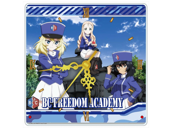 ガールズ & パンツァー 最終章 アクリル掛時計 描き下ろし (BC自由学園 
