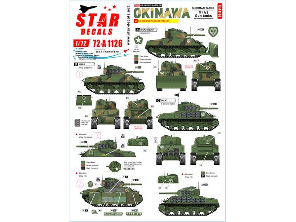 1/72 WWII アメリカ 太平洋戦線 沖縄の戦い アメリカ海兵隊M4A3