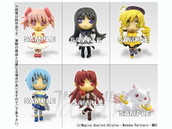 魔法少女まどか☆マギカ 携帯クリーナー付フィギュアストラップ 未開封品 魔法少女まどかマギカ クリーナー付フィギュアストラップ (6種セット