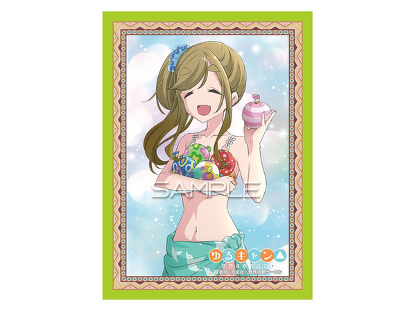 ゆるキャン×えいデン スタンプラリー特典 誕生日 限定缶バッジ 犬山あおい ゆるキャン 描き下ろし キャラクタースリーブEXTRA 犬山あおい -なつ