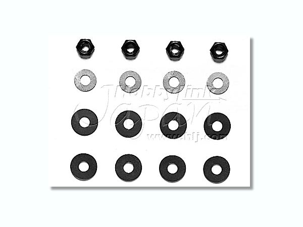 1/10 OP.448 4mmハードロックナット (スペーサー付) | HLJ.co.jp