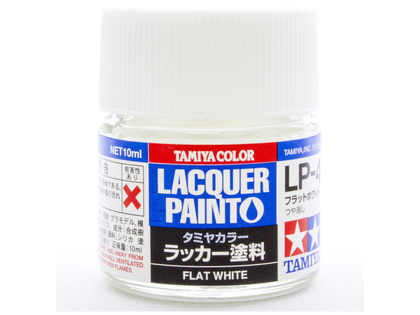 タミヤカラー ラッカー塗料: LP-4 フラットホワイト (10ml) | HLJ.co.jp