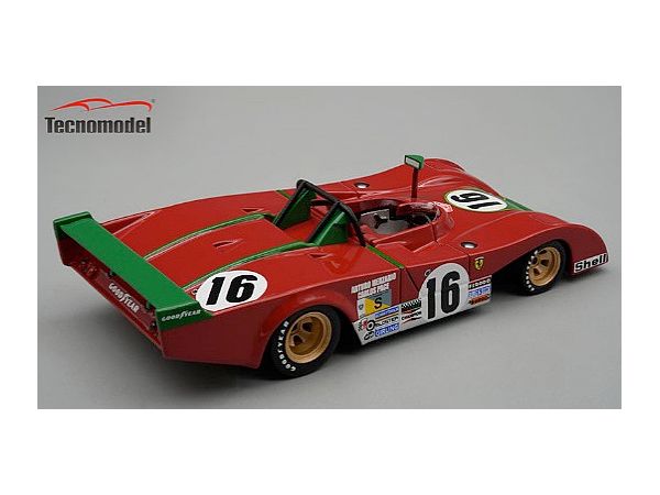 ミニカー　1/43 フェラーリ 312 Pb ル・マン24時間 1973 総合2位入賞車 Arturo Merzario/Carlos Pace #16 [TM43-04B] 1/43 フェラーリ 312 Pb ル・マン24時間 1973 総合2位入賞車 #16