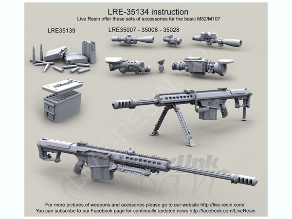 1 35 バレット Ma1 ロングレンジスナイパーライフル M107a1 Cqb By タンクカンパニー ホビーリンク ジャパン