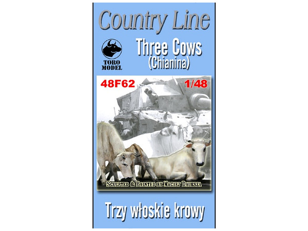 1/48 カントリーラインシリーズ 3頭の牛 (キアニーナ牛) 成牛2頭・子牛