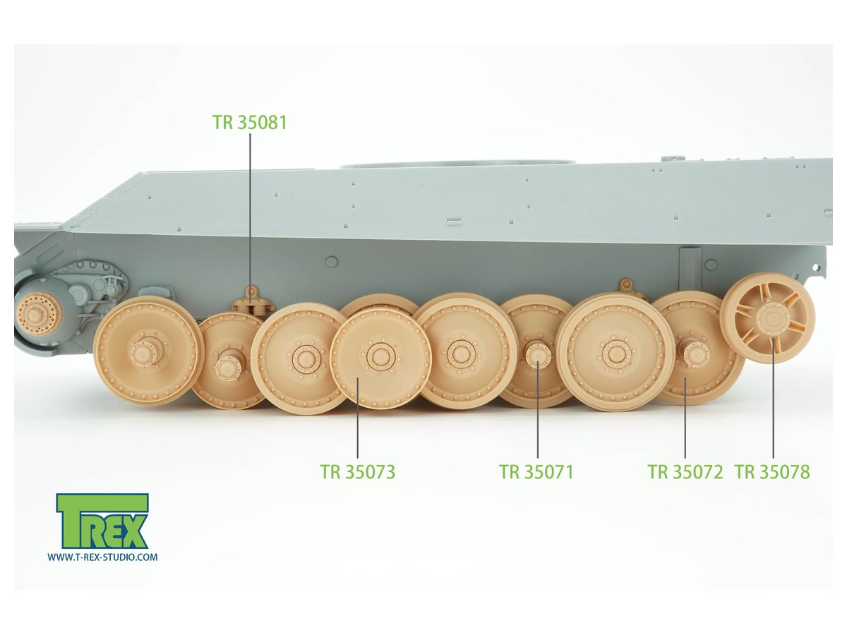 1/35 WW.II ドイツパンサー戦車スチール転輪セット (2種類 各4個