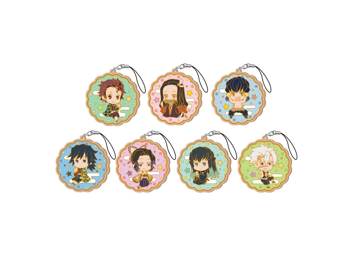 鬼滅の刃 とじコレ Vol.3 -クッキー- ラバーストラップ A 1Box 7pcs 