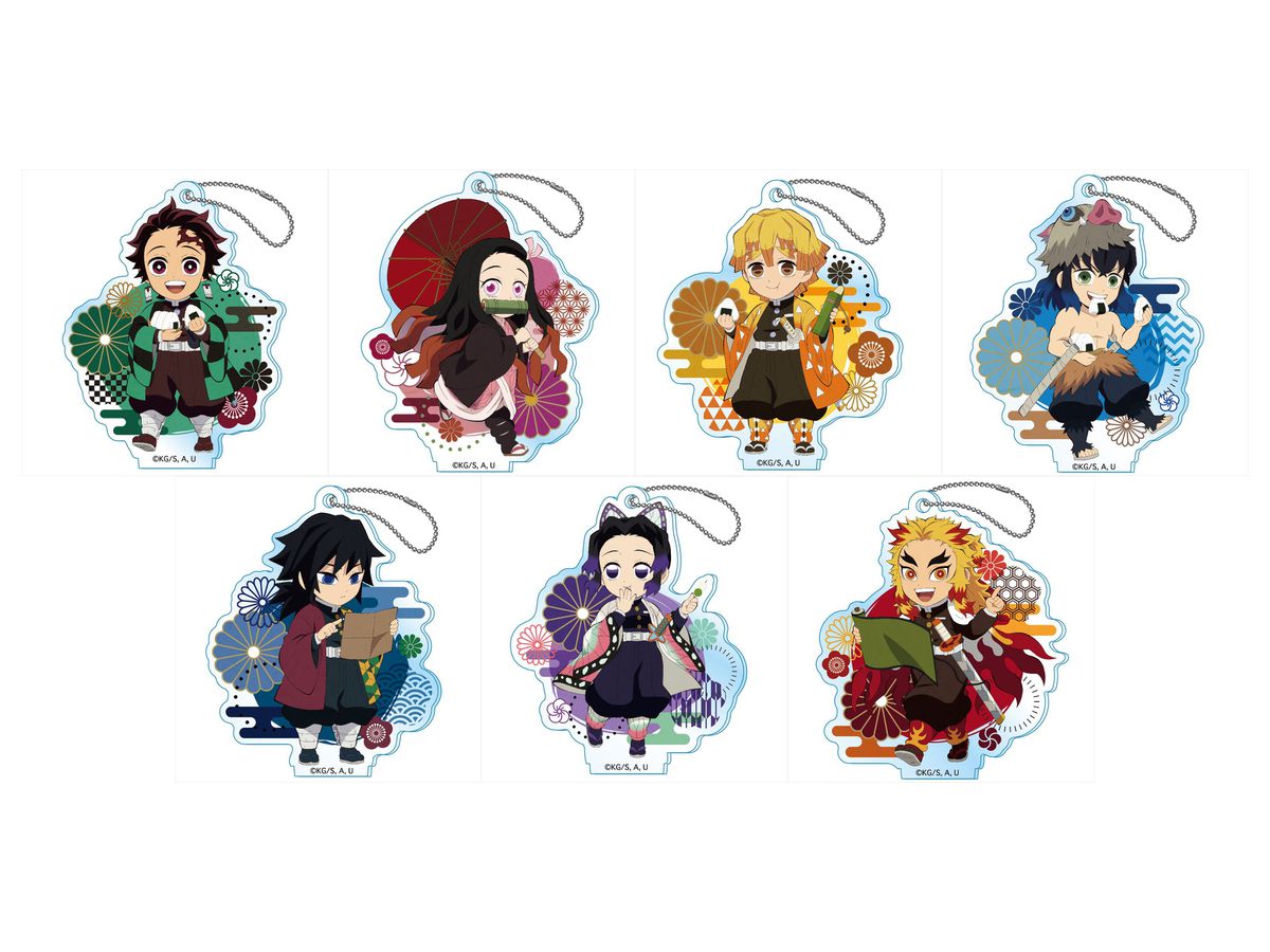 鬼滅の刃: 街道歩きシリーズ アクリルキーチェーンvol.1: 1Box 7pcs