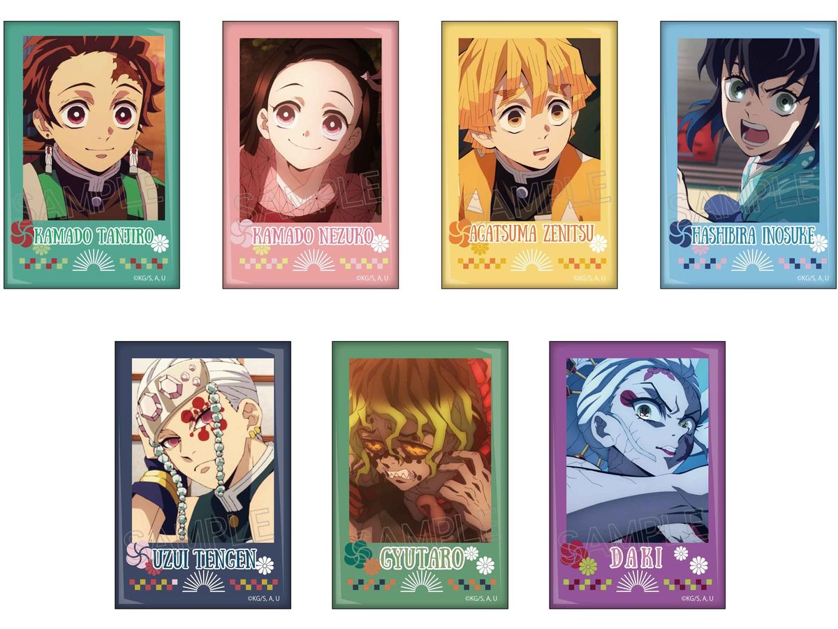鬼滅の刃 スクエア缶バッジ 遊郭編 1Box 7pcs | HLJ.co.jp