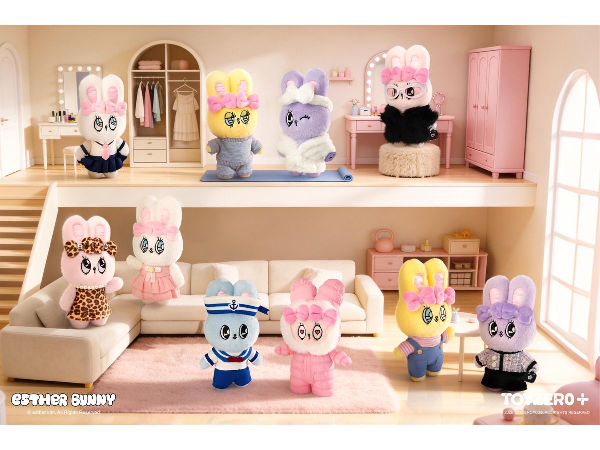 Esther Bunny - ファッション イン モーション プラッシュキーチェーン