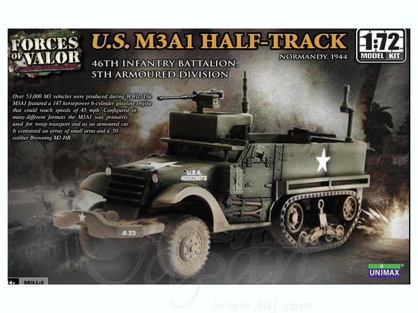 1/72 アメリカ軍 M3A1 ハーフトラック ノルマンディー 1944 | HLJ.co.jp