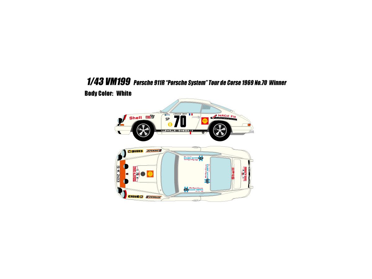 ヴィジョン 1/43 ポルシェ 911 R ツール・ド・フランス 1969｜Wpphx