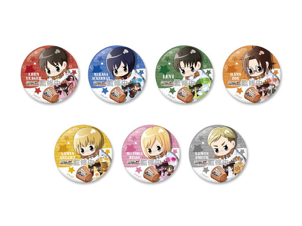 進撃の巨人 トレーディング缶バッジ 1box 7pcs