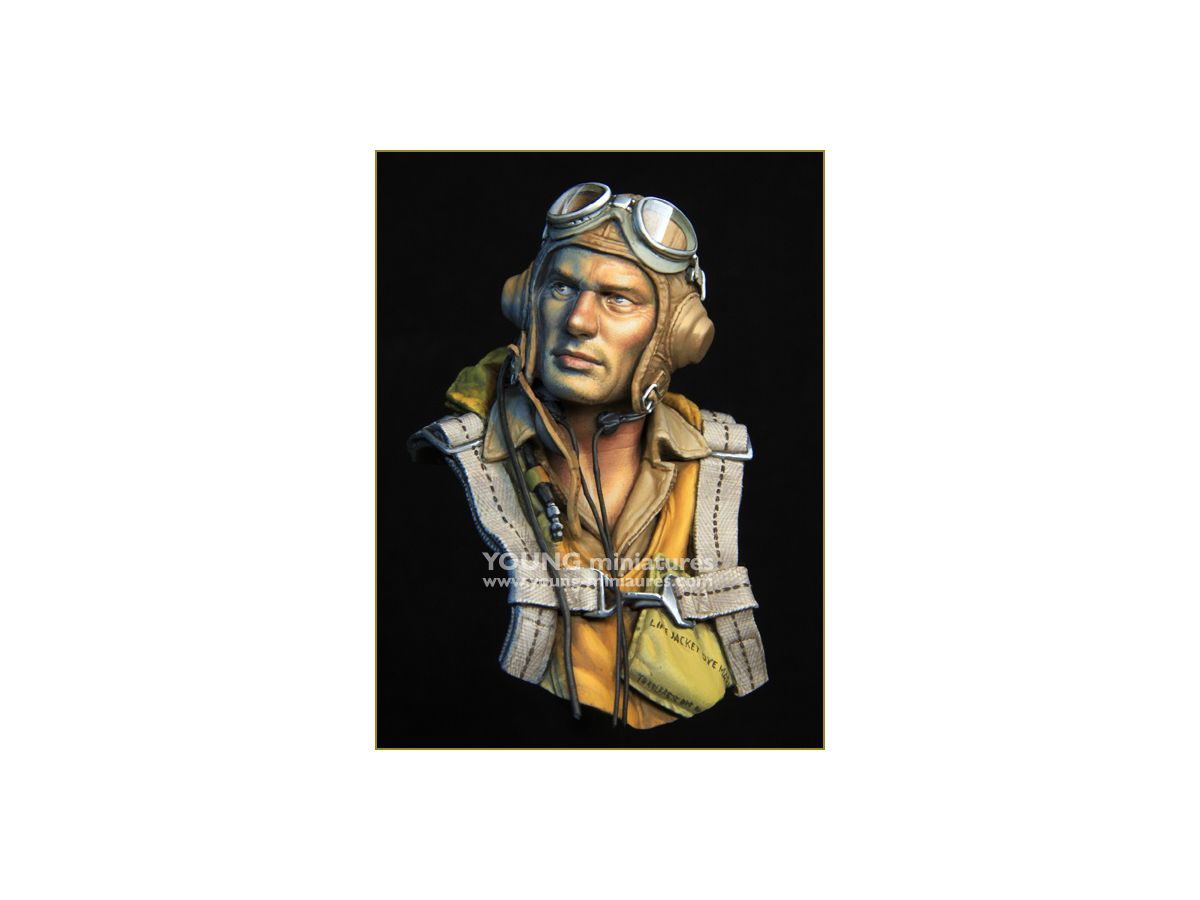 1/10 WWII アメリカ海軍 パイロット胸像 ミッドウェー海戦 1942